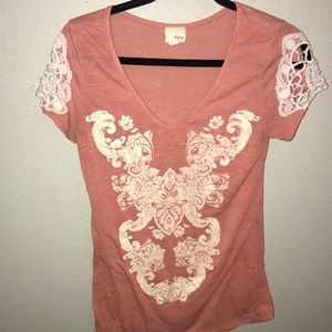 Pink graphic tee